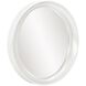 Ellipse 39 X 35 inch Glossy White Wall Mirror