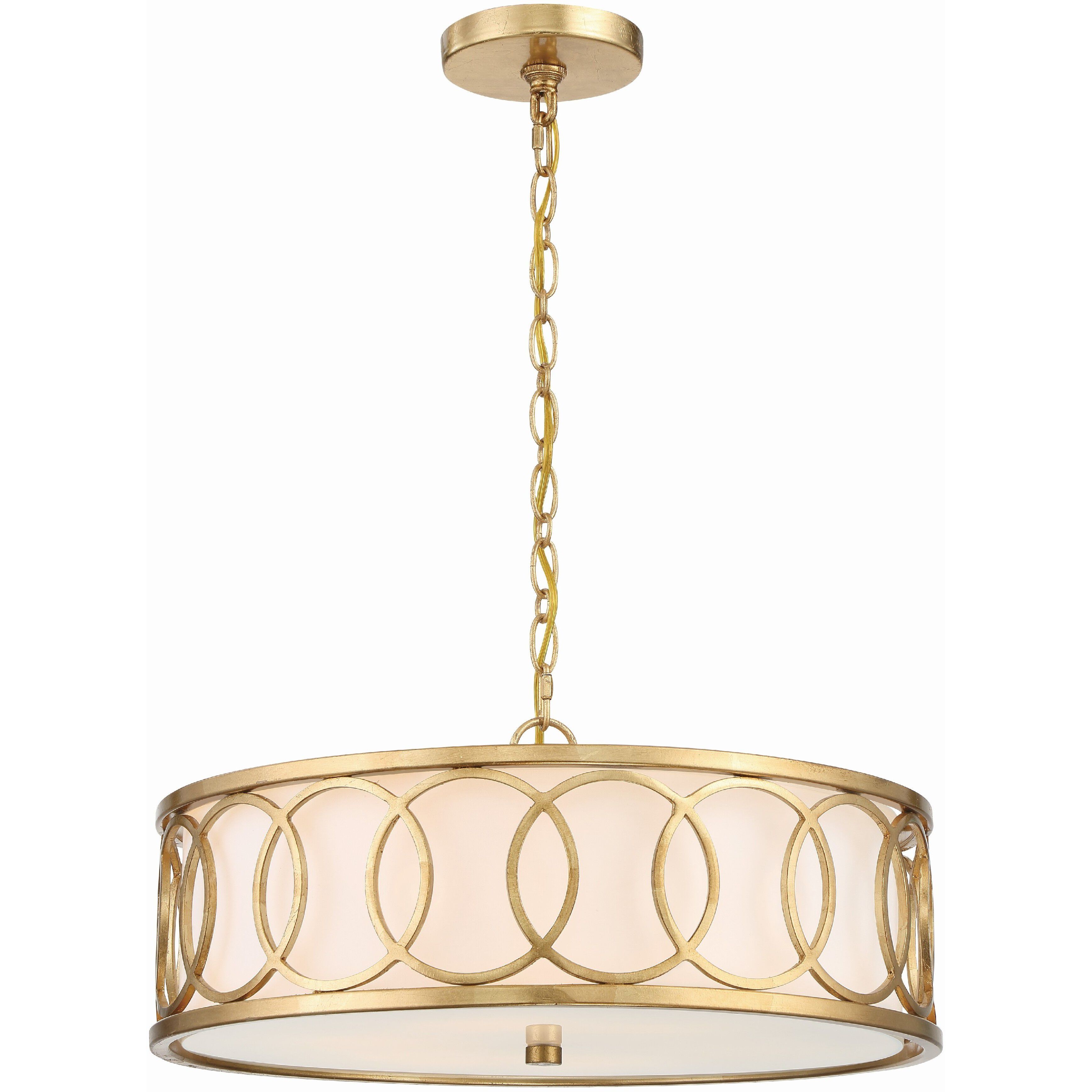Graham 6 Light 18 inch Antique Gold Chandelier Ceiling Light