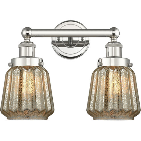 Chatham 2 Light 15.5 inch Polished Nickel and Mercury Bath Vanity Light Wall Light