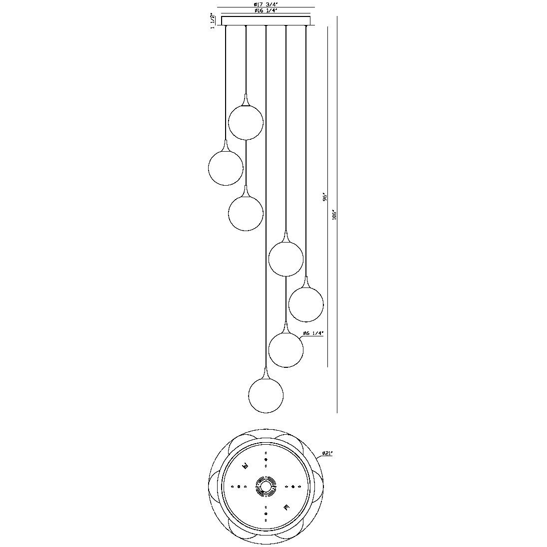Iissa 7 Light 21 inch Gold Chandelier Ceiling Light in Mixed