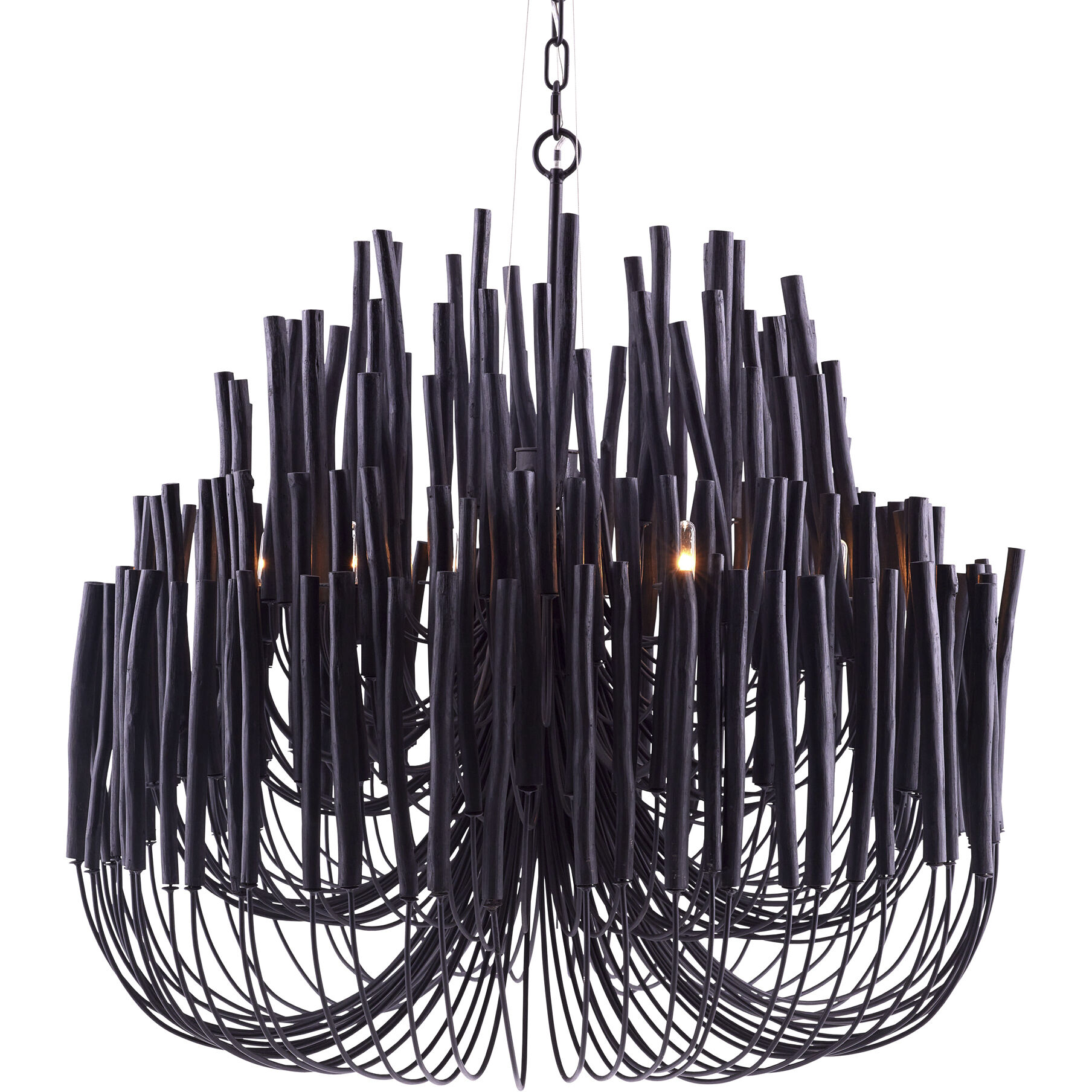Tilda 6 Light 36 inch Black Chandelier Ceiling Light, Large