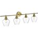 Gene 4 Light 38 inch Satin Gold Bath Sconce Wall Light