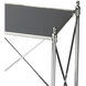 Modern Expressions Deidre Glass & Metal 28 X 21 inch Nickel Accent Table