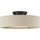 Ellsworth 4 Light 21 inch Bronze Semi Flush Mount Ceiling Light, Large