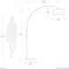 Scallop 92 inch 14 watt Satin Nickel and White Arc Floor Lamp Portable Light
