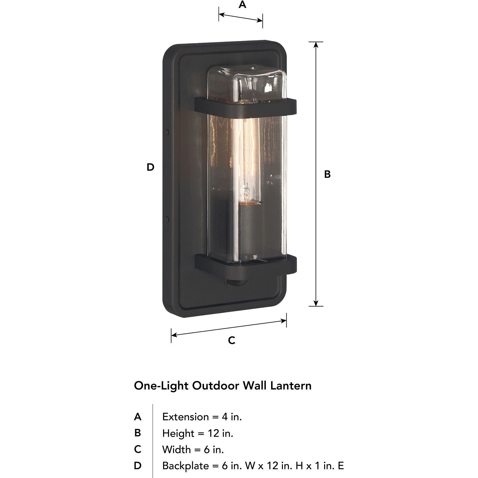 Pearl Street 1 Light 12 inch Black Exterior Wall Lantern