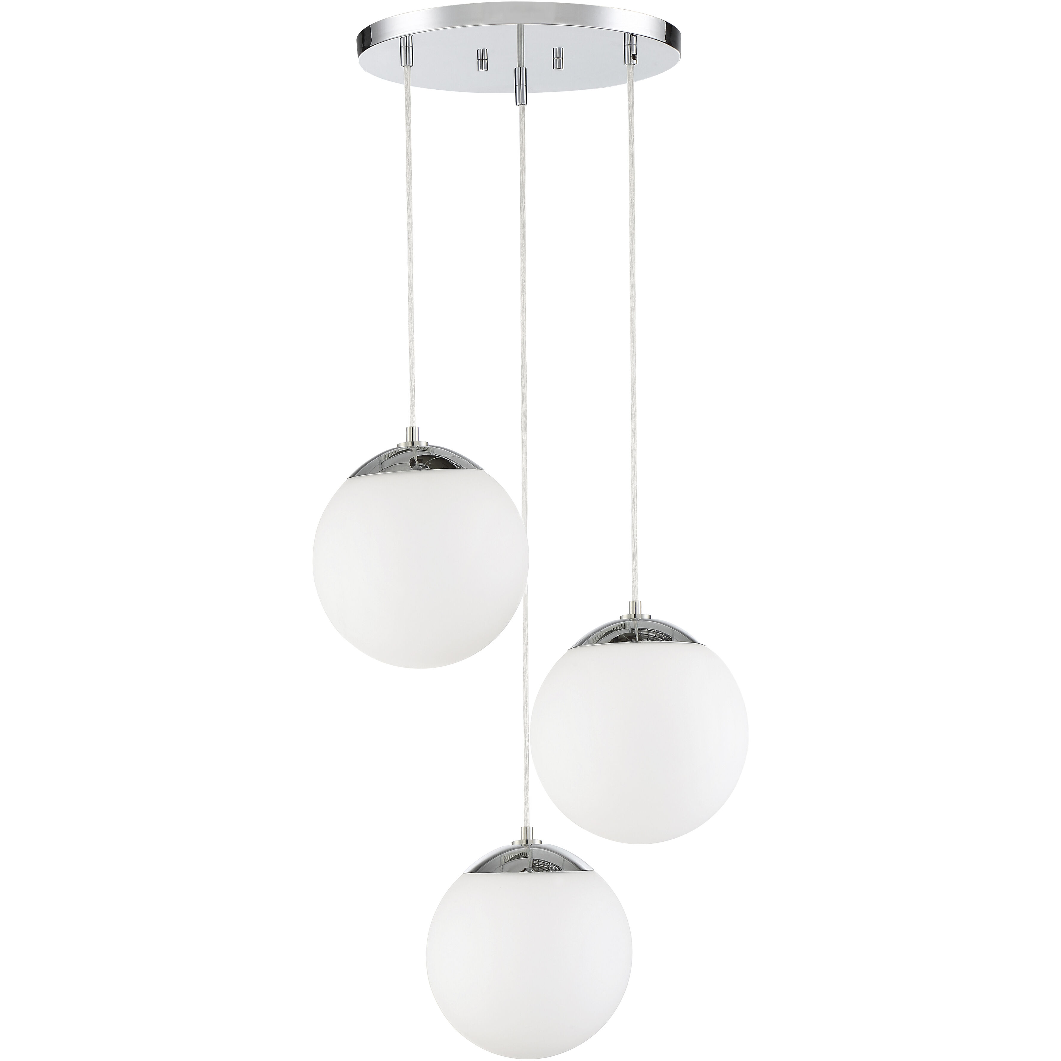 Kelvin 3 Light 17.75 inch Chrome Pendant Ceiling Light