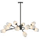 Canada 12 Light 39 inch Black Chandelier Ceiling Light