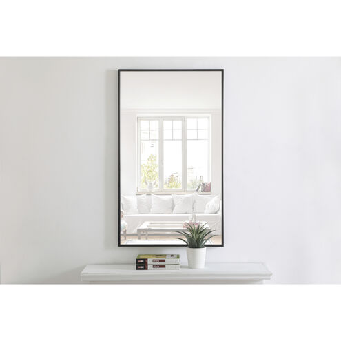 Monet 40 X 24 inch Black Wall Mirror