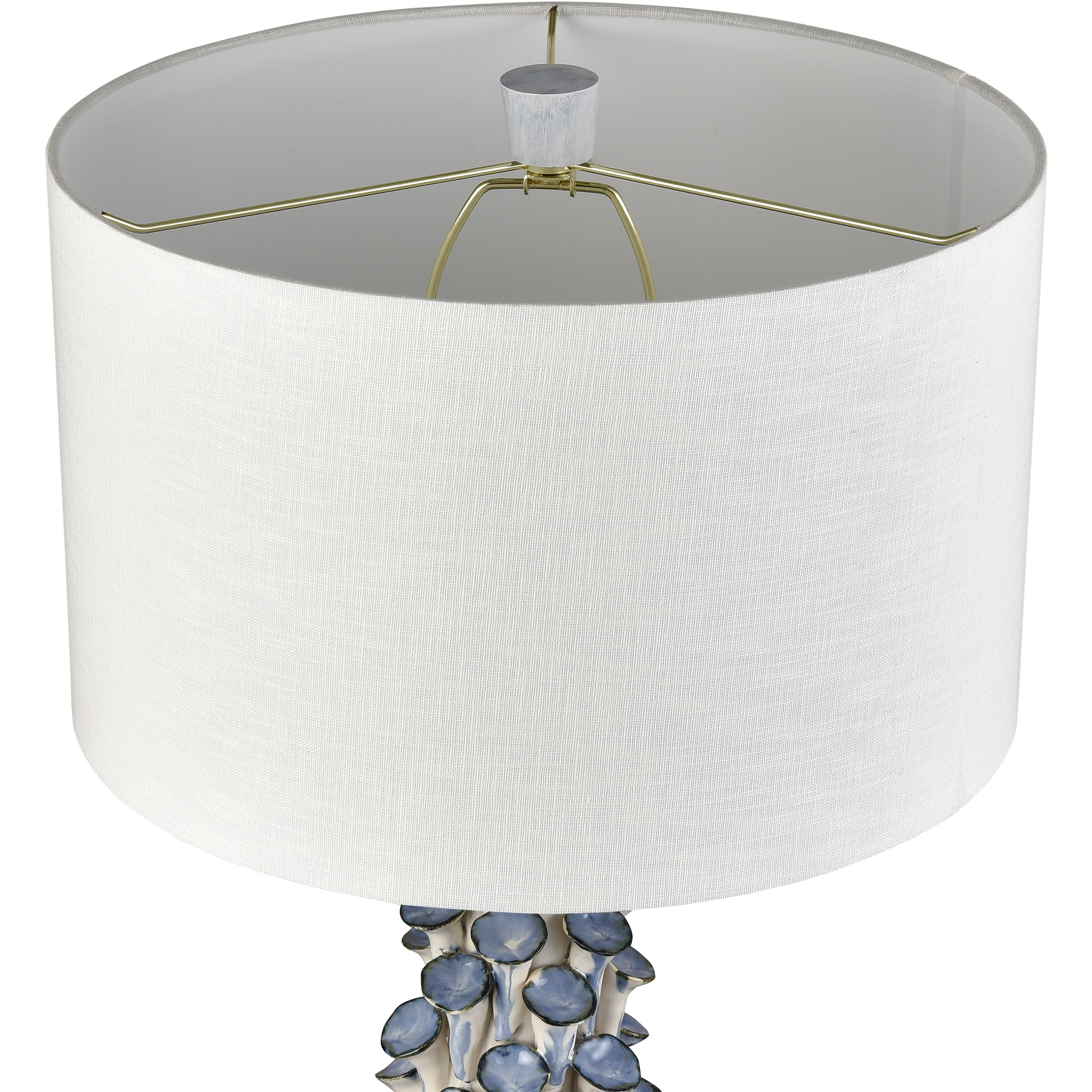 Habel 31 inch 150 watt White Glaze Table Lamp Portable Light