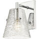 Analia 1 Light 6.5 inch Chrome Wall Sconce Wall Light