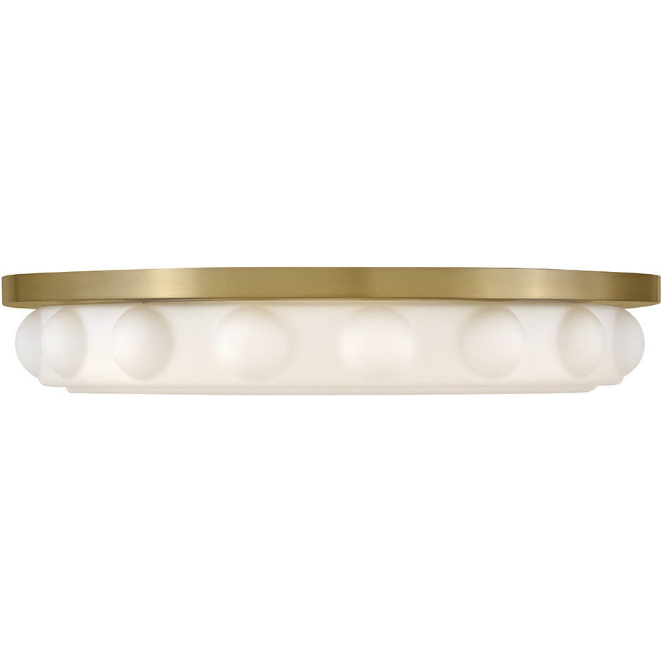 Zoey LED 20 inch Lacquered Brass Flush Mount Ceiling Light