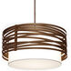 Tempest 1 Light 24.3 inch Flat Bronze Chandelier Ceiling Light in White Linen, Drum