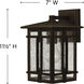 Tucker LED 12 inch Oil Rubbed Bronze Outdoor Wall Mount Lantern, Small