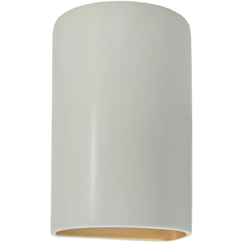 Ambiance LED 9.5 inch Matte White Outdoor Wall Sconce in 1000 Lm LED, Matte White/Champange Gold