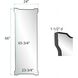Irina 66 X 24 inch Matte Black Mirror