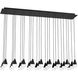 Sean Lavin Cupola LED Nightshade Black Chandelier Ceiling Light, Integrated LED