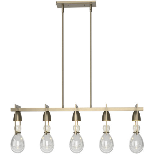 Apothecary 5 Light 40.5 inch Soft Gold Pendant Ceiling Light