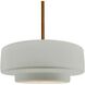 Radiance LED 14.5 inch Bisque and Brushed Brass Pendant Ceiling Light