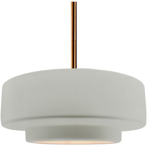 Radiance LED 14.5 inch Bisque and Brushed Brass Pendant Ceiling Light
