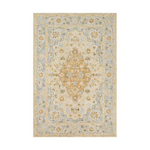 Panipat 90 X 60 inch Olive/Khaki/Light Gray/Medium Gray/Wheat Rugs, Rectangle