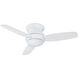 Traditional Concept 44 inch White Outdoor Ceiling Fan