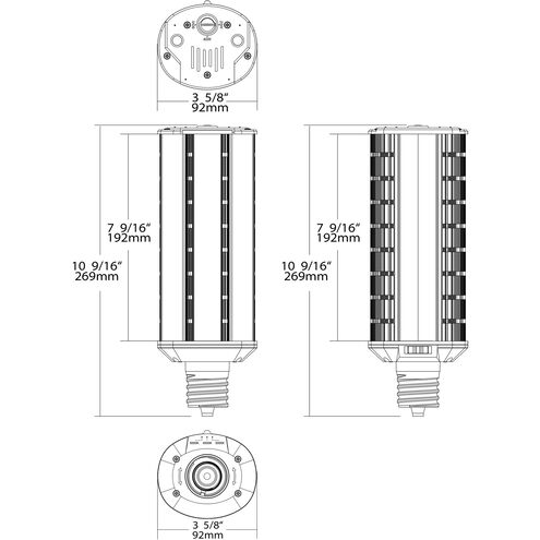 Hi-Pro LED Mogul Extended 20.00 watt 3000K HID Replacements