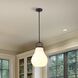 Mansfield 1 Light 12 inch Matte Black Pendant Ceiling Light