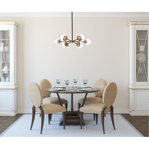 Briggs 6 Light 30 inch Black and Brass Pendant Ceiling Light
