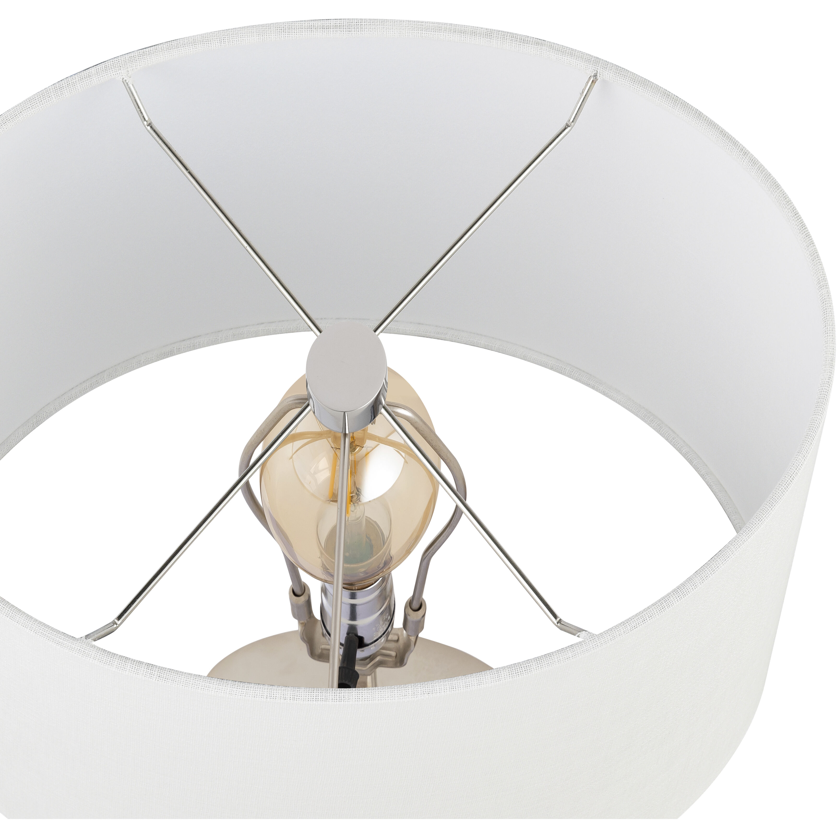 Cahill 28 inch 100 watt Natural Burl with Polished Nickel Table Lamp Portable Light