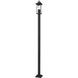 Tiberius 4 Light 118.5 inch Black Outdoor Post Mounted Fixture
