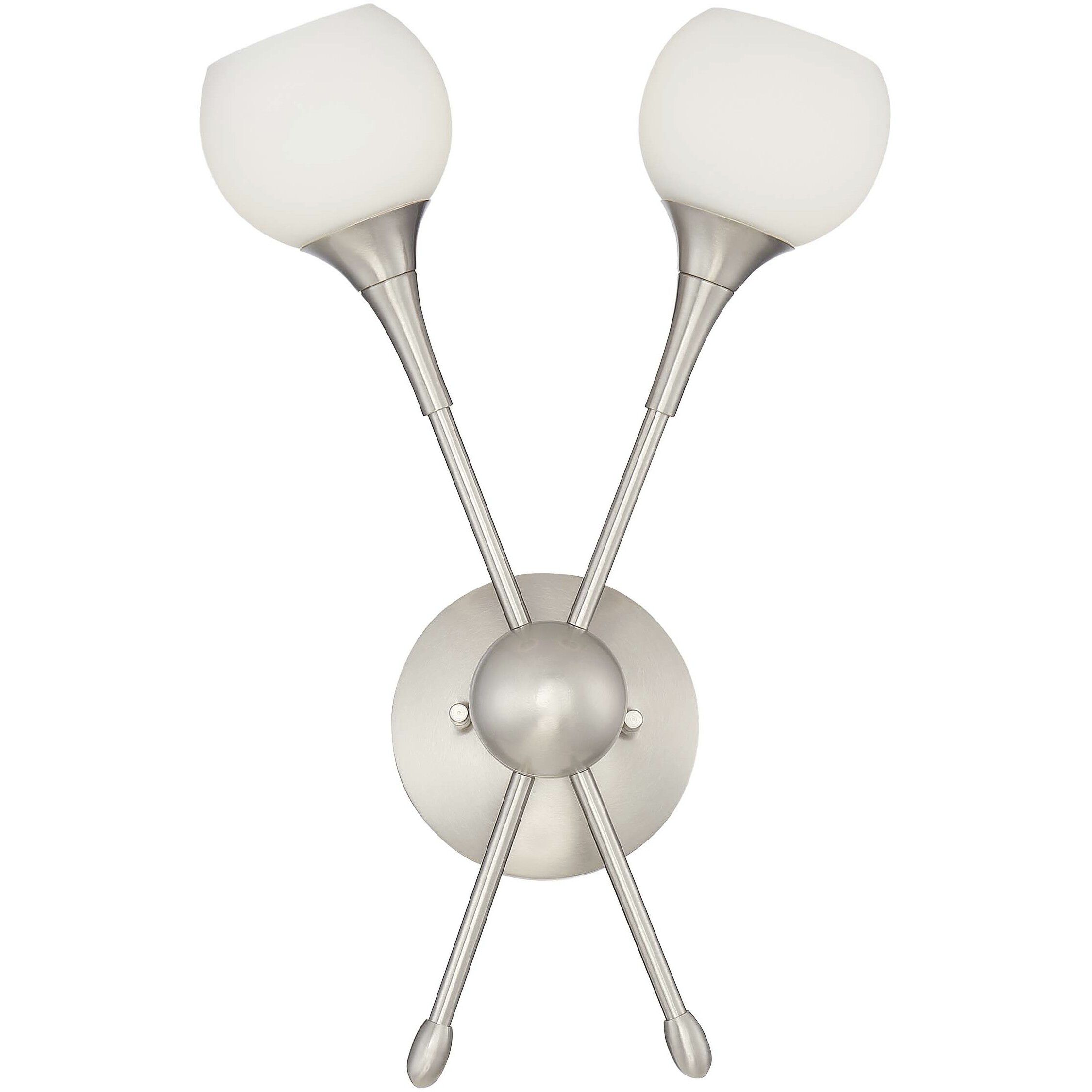 Pontil 2 Light 10.75 inch Brushed Nickel Wall Sconce Wall Light