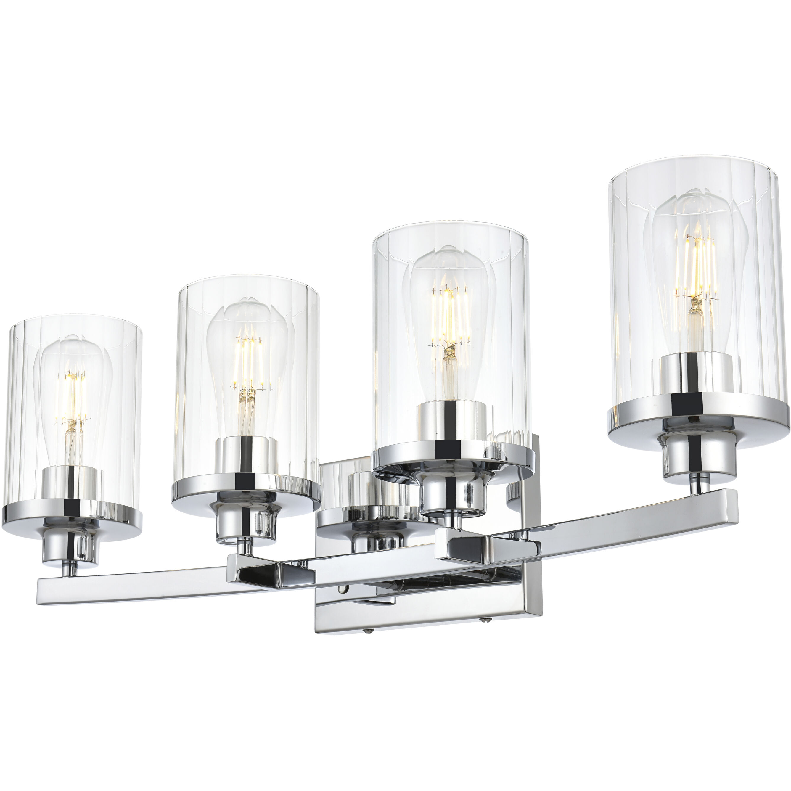 Saanvi 4 Light 25 inch Chrome Bath Sconce Wall Light