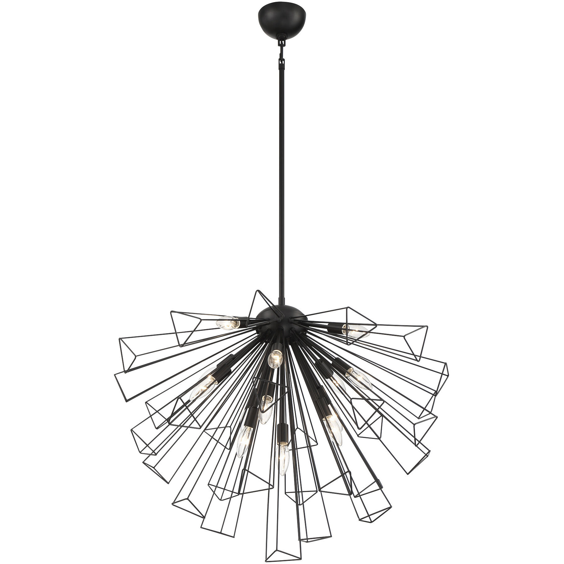 Dendelio 13 Light 30 inch Black Chandelier Ceiling Light