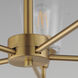 Hudson 5 Light 24 inch Natural Aged Brass Single-Tier Chandelier Ceiling Light in Clear