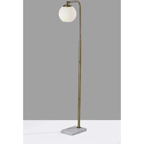 Remi 55 inch 60.00 watt Antique Brass Floor Lamp Portable Light