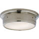 Siena2 2 Light 14 inch Polished Nickel Flush Mount Ceiling Light, Large