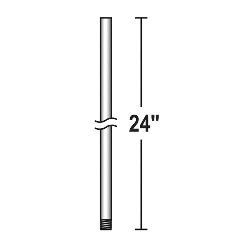 Fan Accessory Brushed Nickel Fan Downrod, 24"