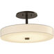 Disq LED 15 inch Bronze Semi-Flush Ceiling Light