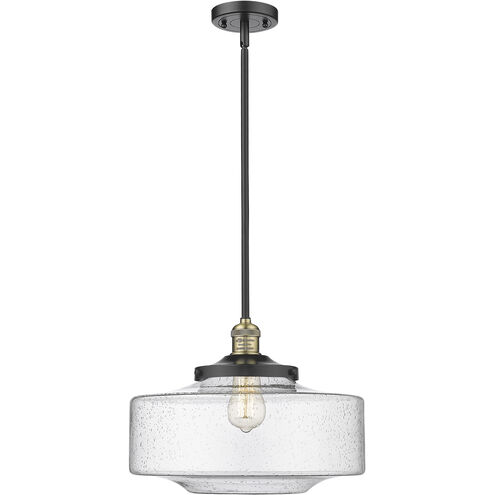 Franklin Restoration Bridgeton 1 Light 11.75 inch Black Antique Brass Mini Pendant Ceiling Light in Incandescent, Seedy