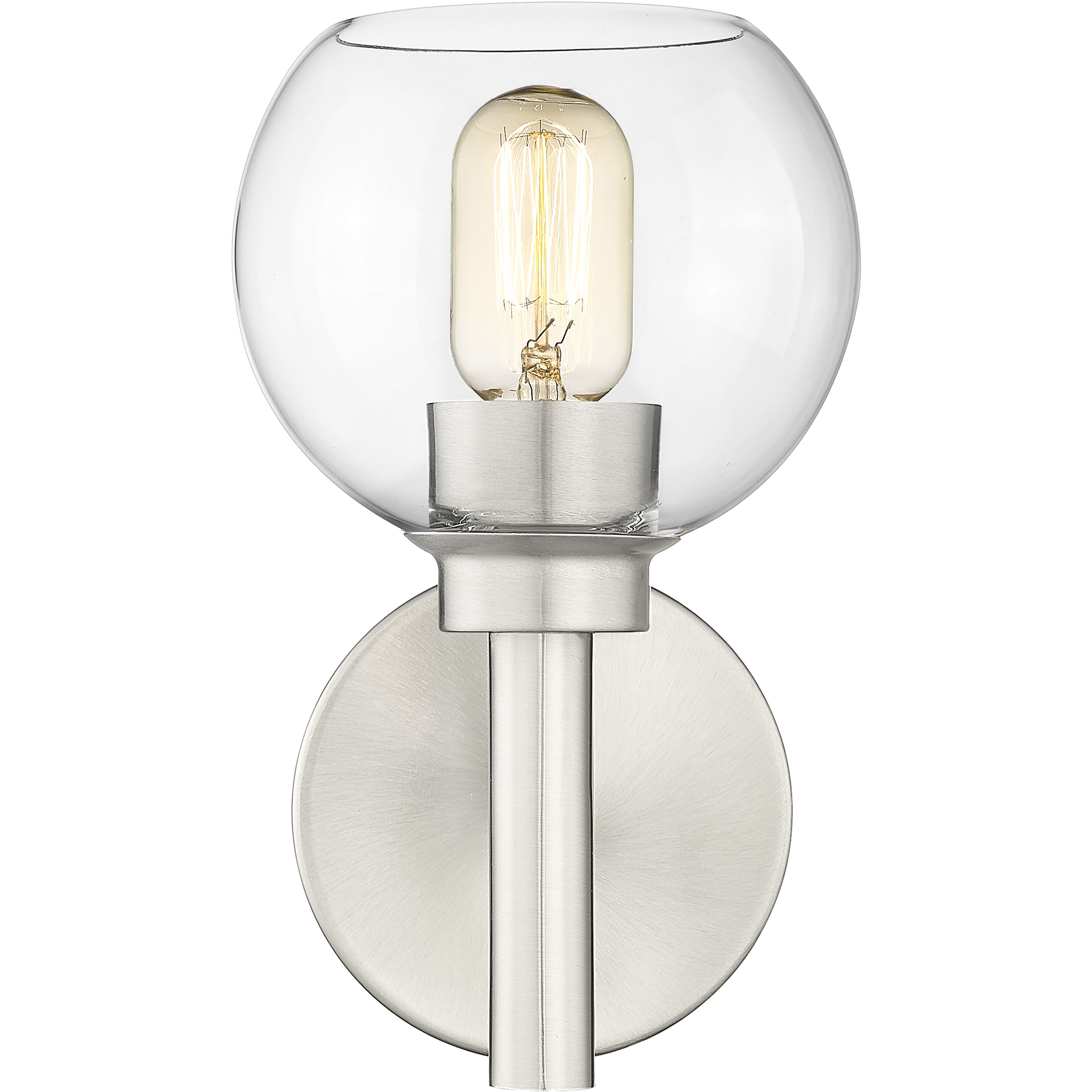 Sutton 1 Light 6 inch Brushed Nickel Wall Sconce Wall Light