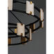 Radiant LED 41.75 inch Black and Gold Leaf Chandelier Ceiling Light