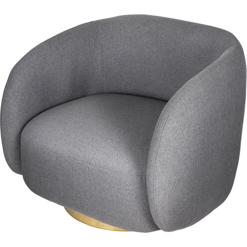 Anita Gray and Gold Armchair