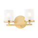 Ryan 2 Light 11 inch Aged Brass Bath Vanity Wall Light