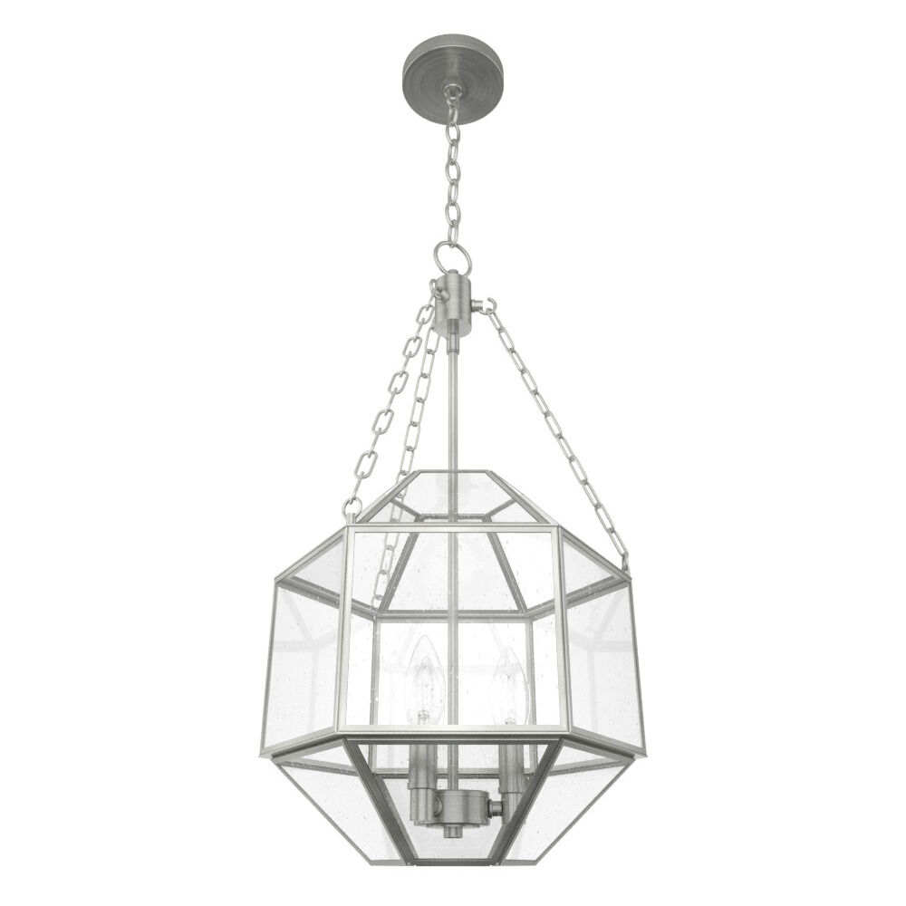 Indria 3 Light 15.5 inch Brushed Nickel Pendant Ceiling Light