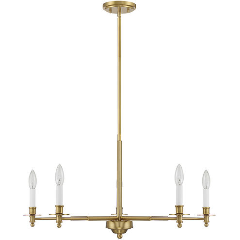 Jasmine 5 Light 30 inch Warm Brass Chandelier Ceiling Light, Essentials