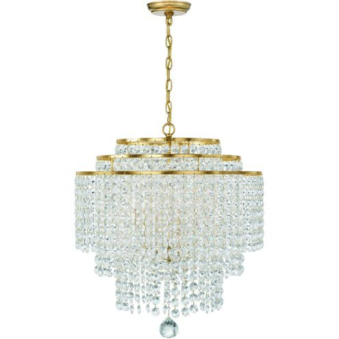 Gabrielle 6 Light 22 inch Antique Gold Chandelier Ceiling Light