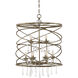 Trumbull 9 Light 26 inch Brittannia Gold Pendant Ceiling Light