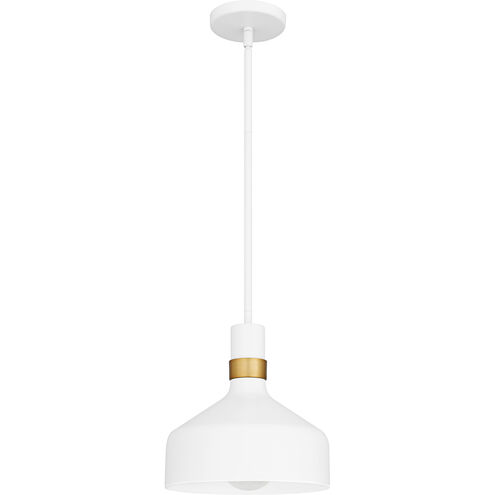 Arbor 1 Light 10 inch Matte White Mini Pendant Ceiling Light, Small