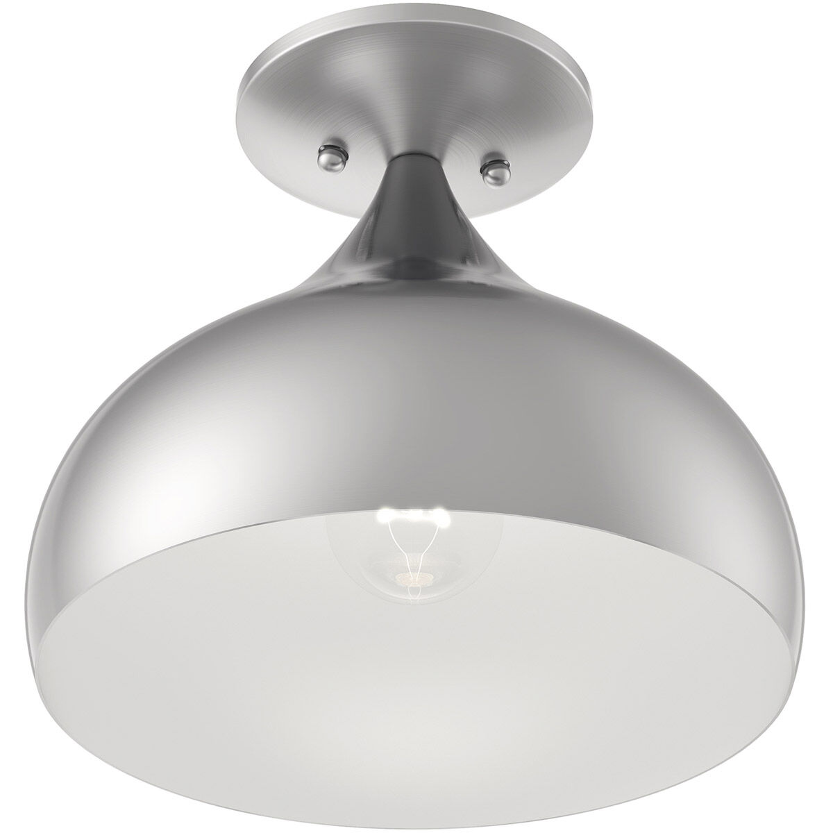 Amador 1 Light 10 inch Brushed Nickel Semi-Flush Mount Ceiling Light
